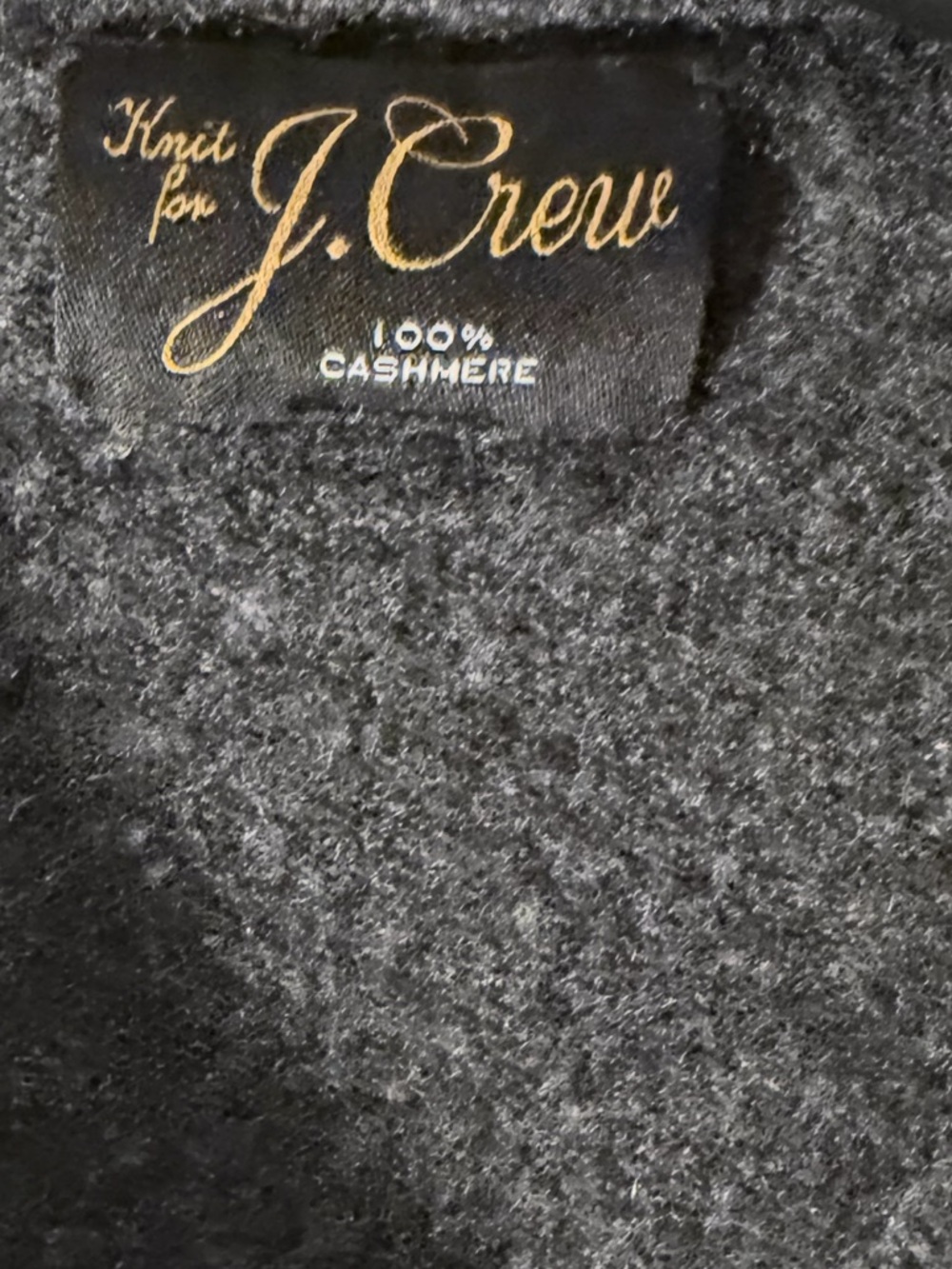 J Crew 100% Cashmere V-neck Sweater Men’s Size Large Charcoal Gray - Picture 4 of 4